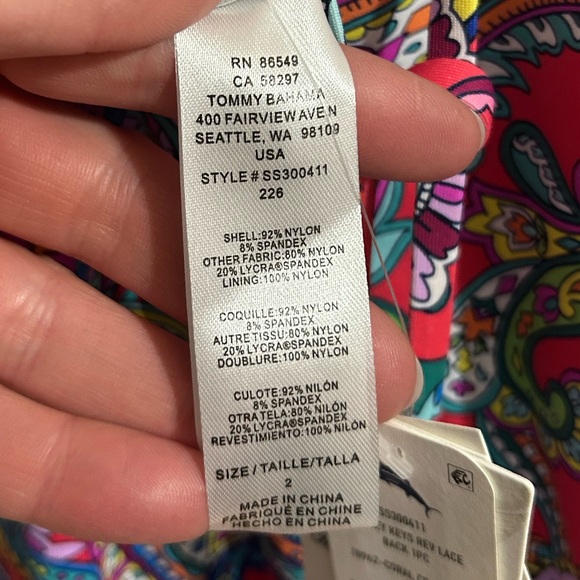 Paisley‎ Keys Reversible Lace Back one piece - Picture 6 of 9